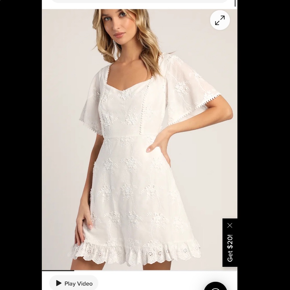 NWT Lulus Morning in Mallorca Eyelet Dress